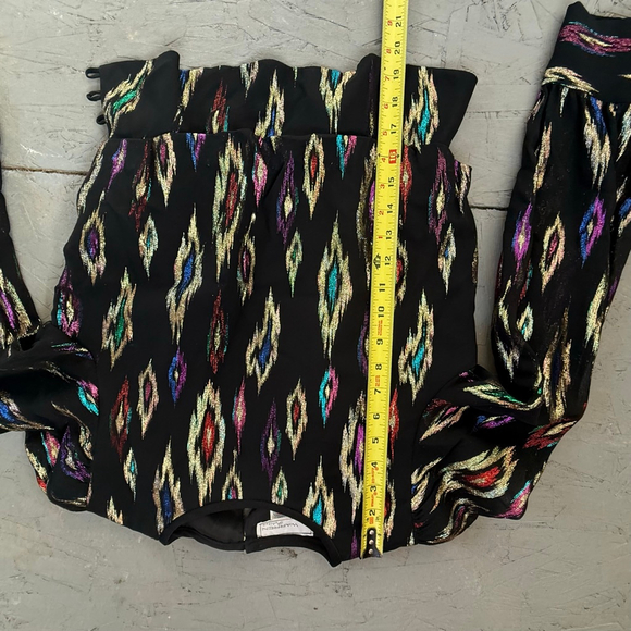 Vintage Glitter Blouse | Sparkly Party Top | Size Small Petite - Picture 8 of 11